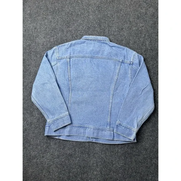 Mens Denim Lee Riders Trucker Blue Button Jacket Short Fit 90s, Size M